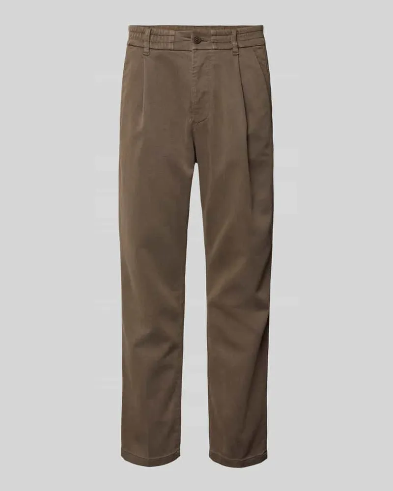 Drykorn Regular Fit Hose mit Bundfalten Modell 'CHASY Mittelbraun