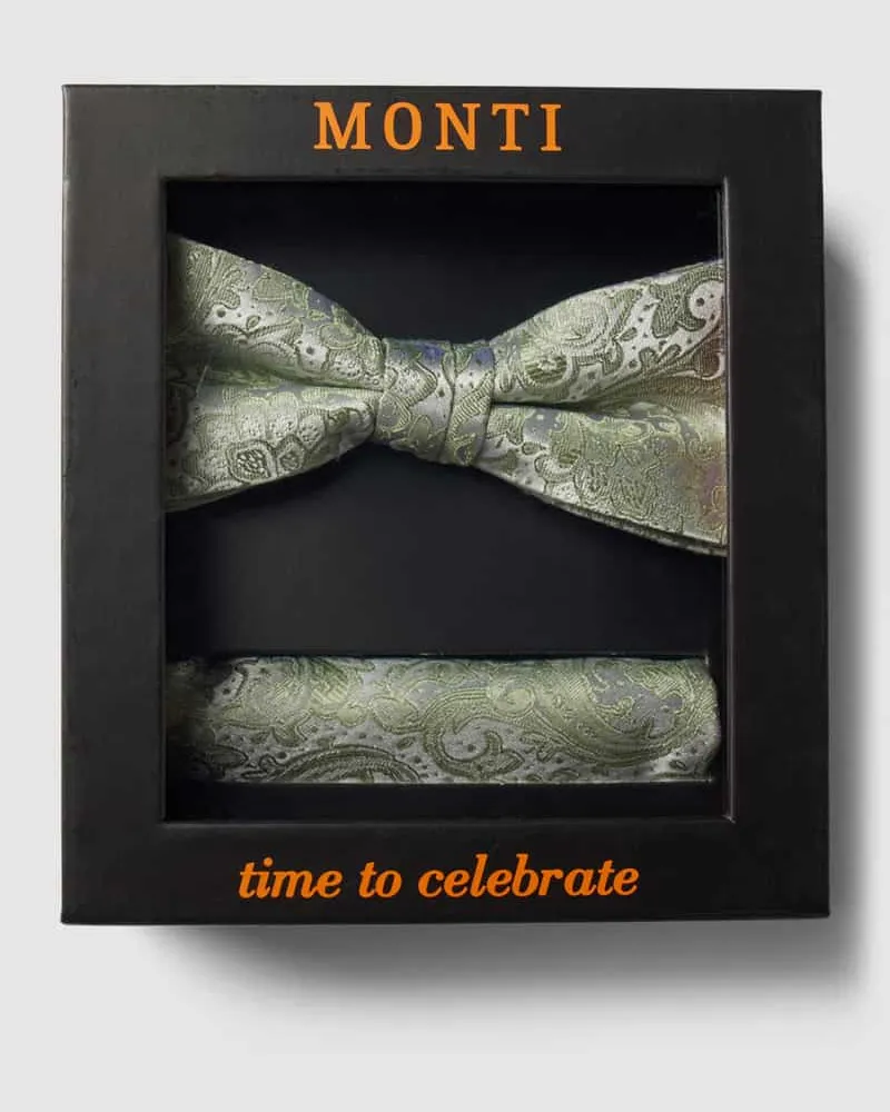 Monti Fliege aus reiner Seide Gruen