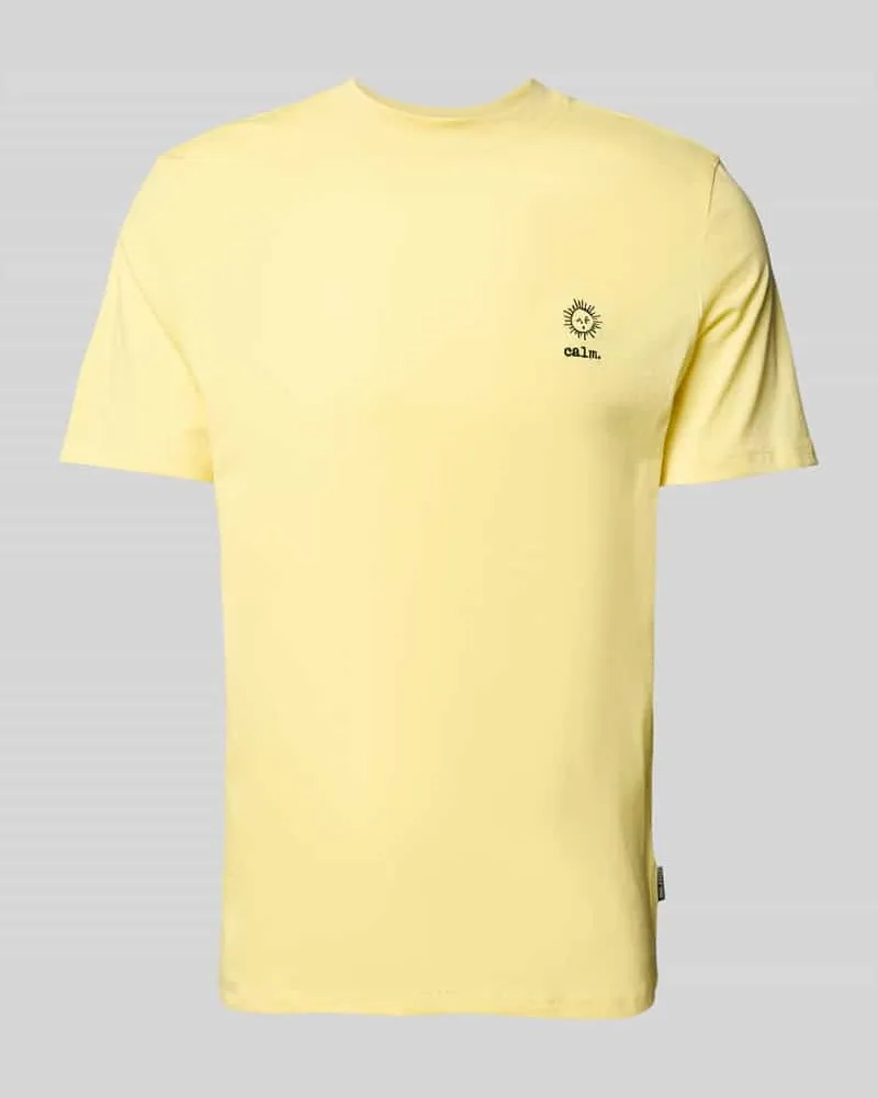 Blend T-Shirt mit Motiv- und Statement-Stitching Modell 'JANUS 