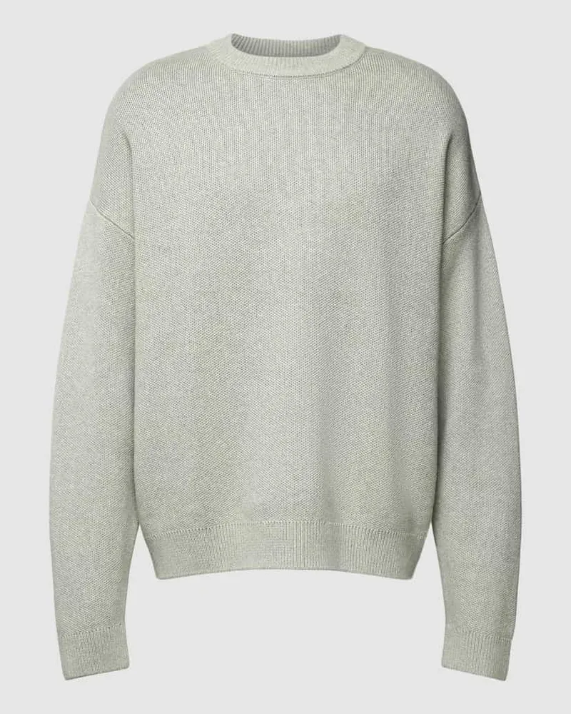 Jack & Jones Strickpullover in Melange-Optik mit überschnittenen Schultern Hellgrau