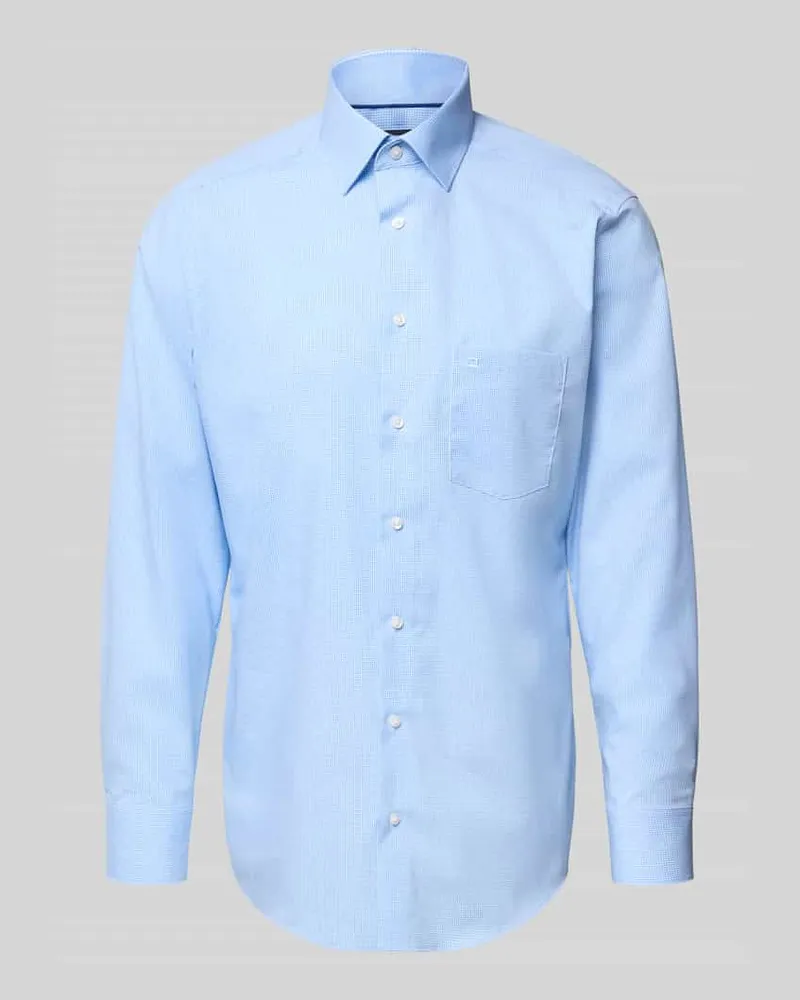 Olymp Modern Fit Business-Hemd mit Kentkragen Bleu