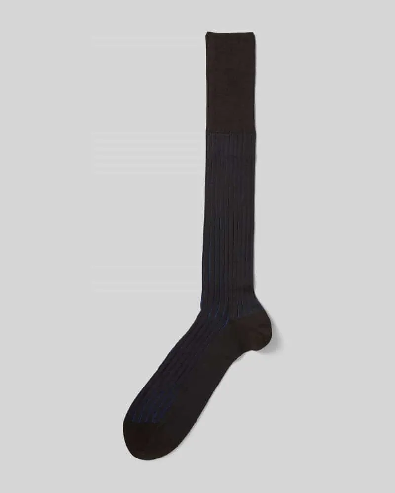 Falke Kniestrümpfe mit Rippenstruktur Modell 'Shadow Hellbraun