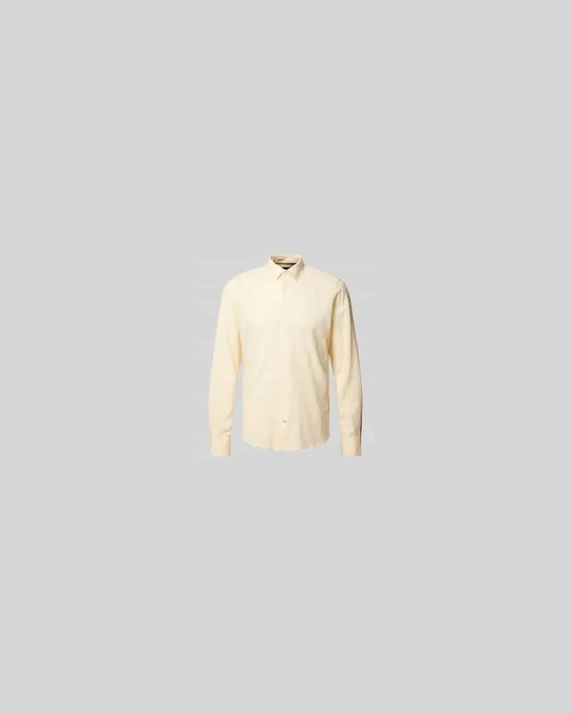JOOP! Slim Fit Business-Hemd in unifarbenem Design