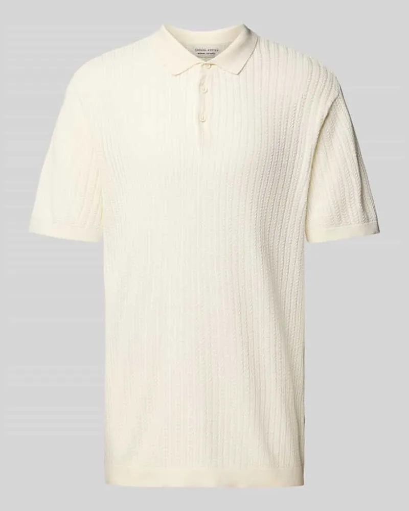 Casual Friday Regular Fit Poloshirt mit Strukturmuster Modell 'Karl 