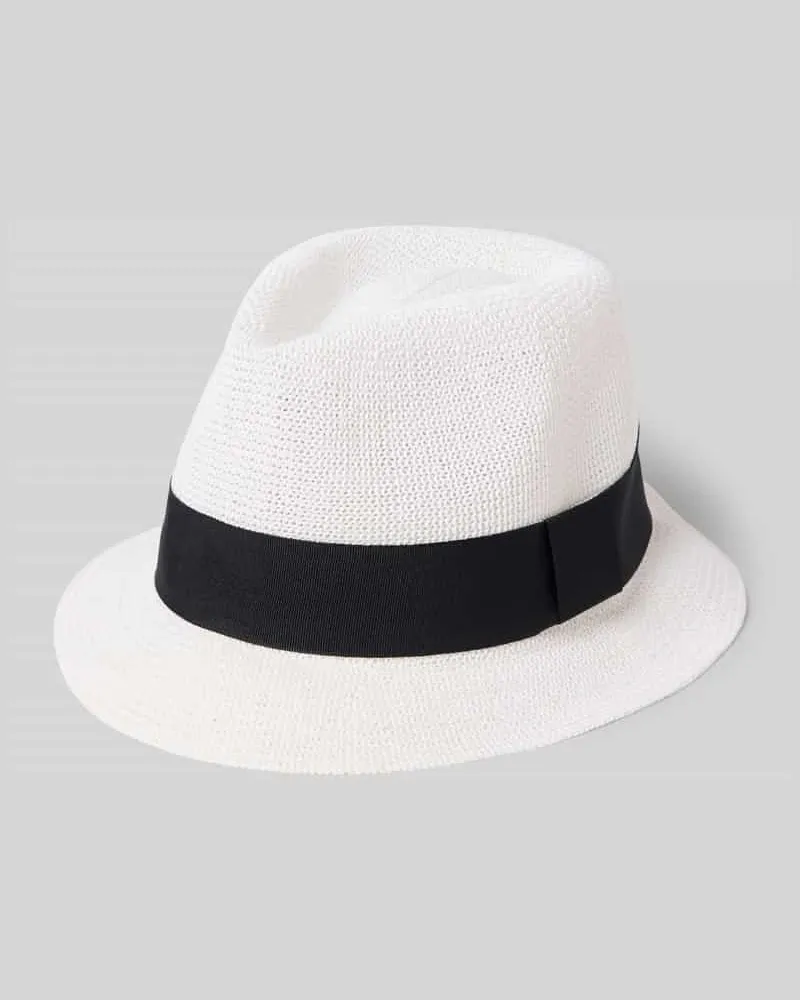 Müller Headwear Hut mit Zierband Modell 'TRILBY Weiss