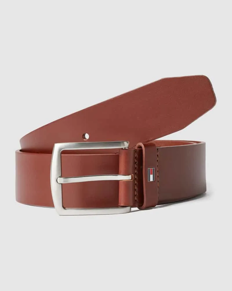 Tommy Hilfiger Ledergürtel mit Logo-Applikation 