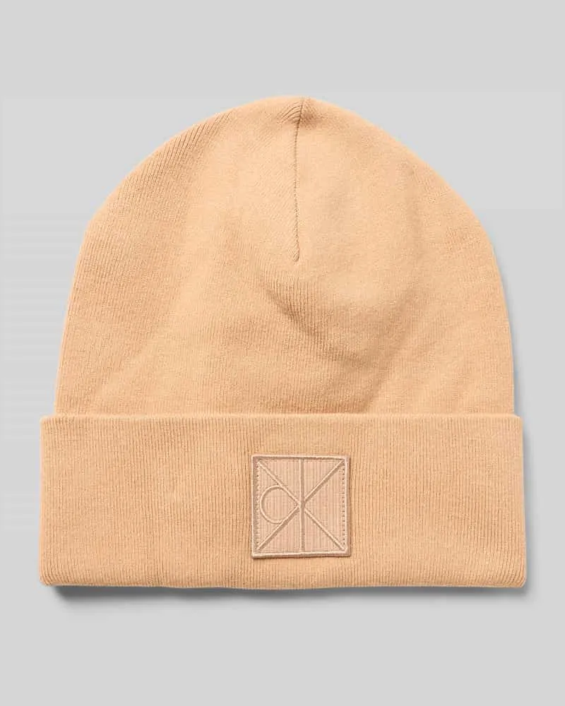 Calvin Klein Mütze aus Viskose-Mix mit Logo-Patch Modell 'Bea 