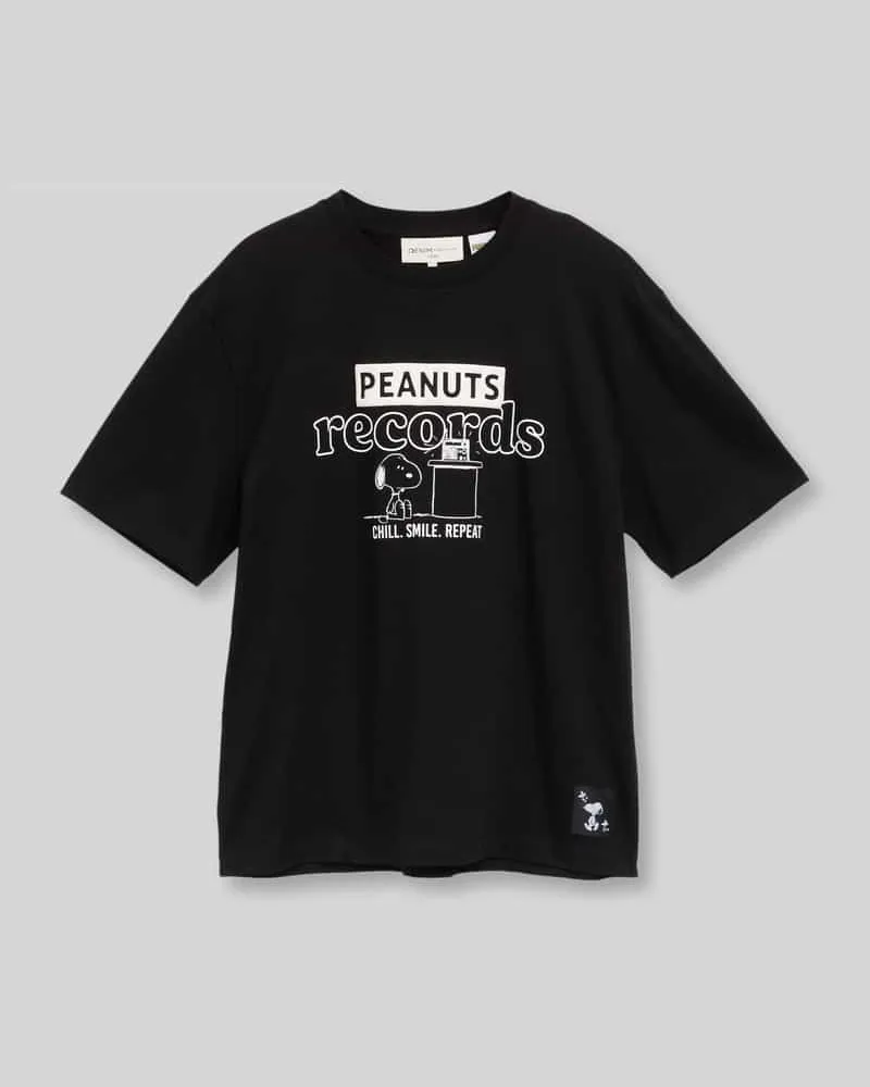Tom Tailor Relaxed Fit T-Shirt mit Peanuts Frontprint Black