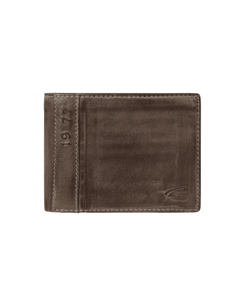 Camel Active Portemonnaie aus Leder im Retro-Look Black