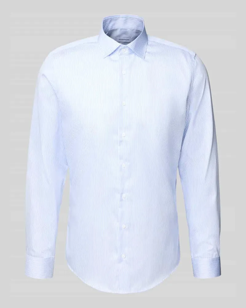 Seidensticker Slim Fit Business-Hemd mit Kentkragen Bleu