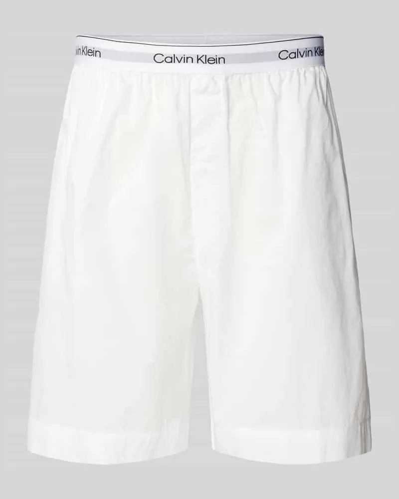 Calvin Klein Regular Fit Shorts mit elastischem Label-Bund 