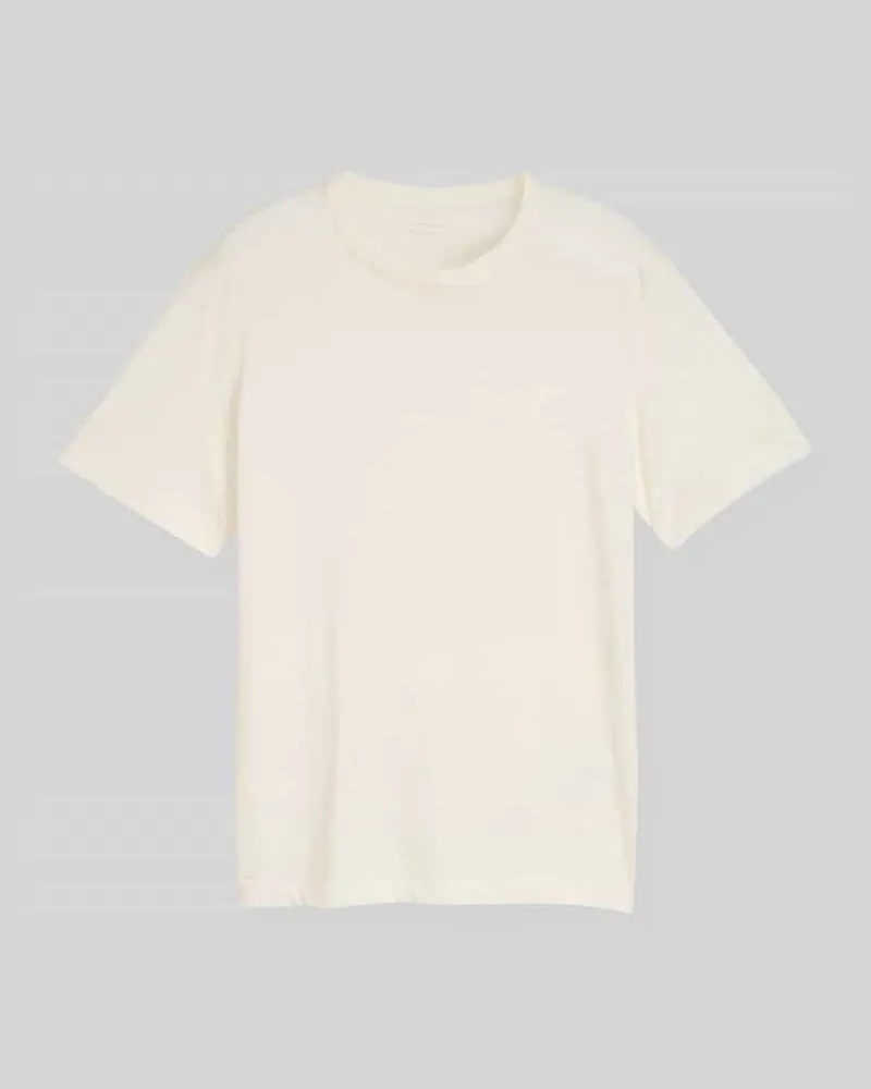 Tom Tailor Regular Fit T-Shirt aus reiner Baumwolle Offwhite