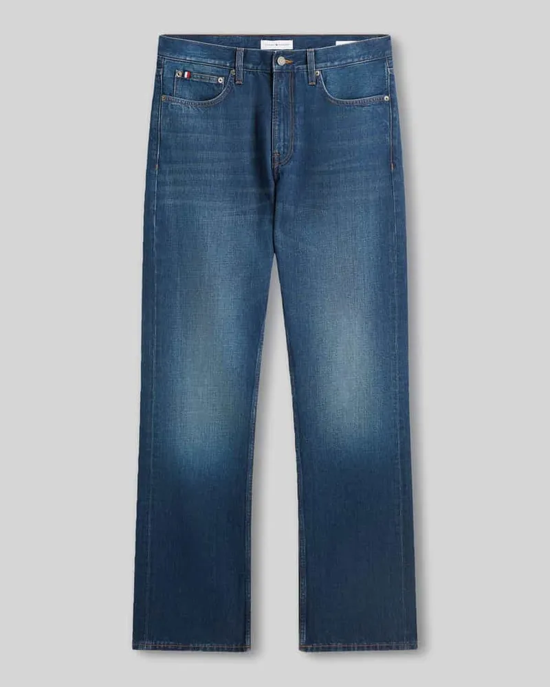 Tommy Hilfiger Straight Leg Bootcut-Jeans aus reiner Baumwolle Dunkelblau