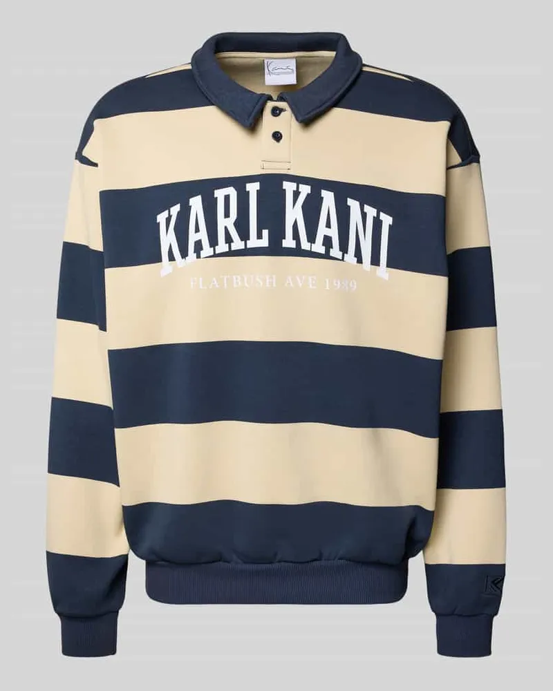 Karl Kani Oversized Sweatshirt mit Polokragen Modell 'Heritage Marine
