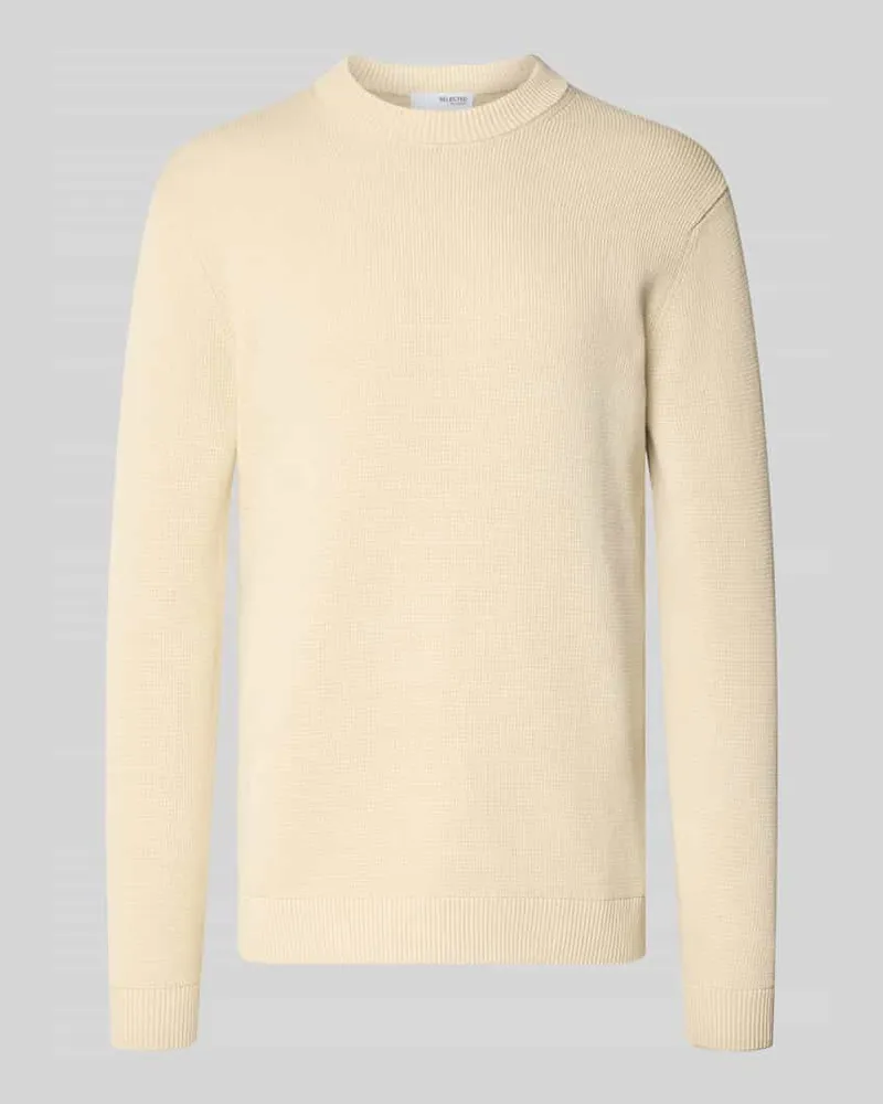 Selected Homme Regular Fit Strickpullover aus reiner Baumwolle Modell 'DANE 