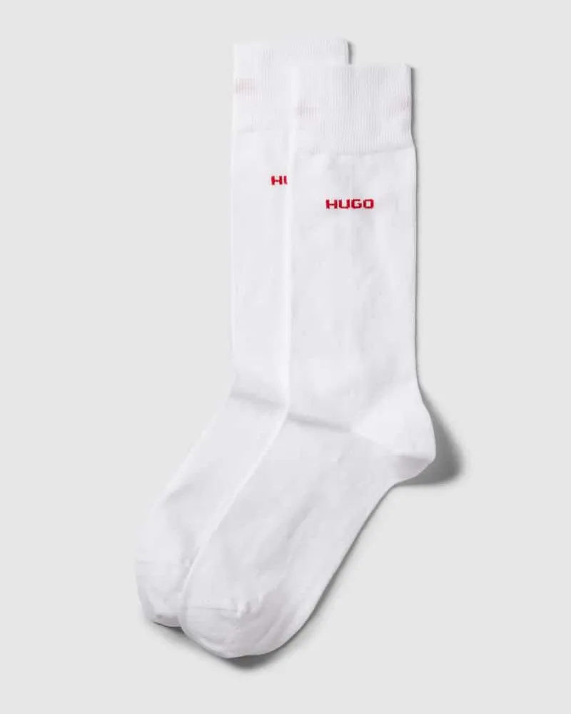HUGO BOSS Socken mit Label-Detail im 2er-Pack Weiss