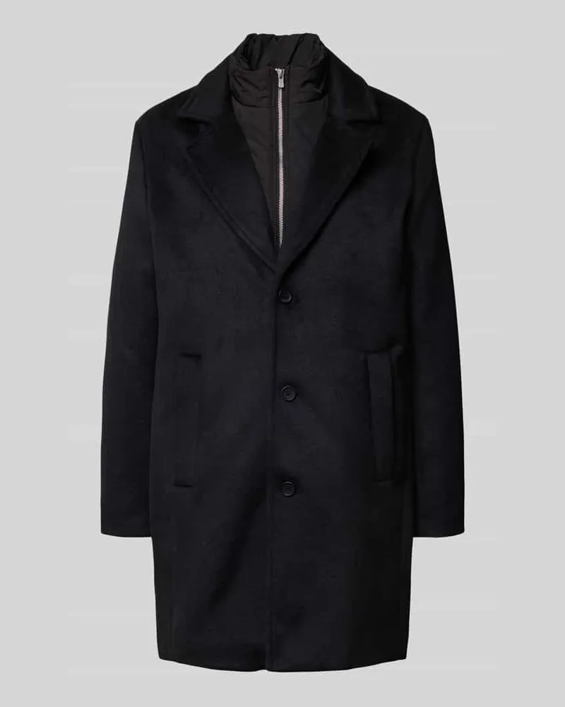 Jack & Jones Mantel mit Stehkragen Modell 'BLASTANFORD Black
