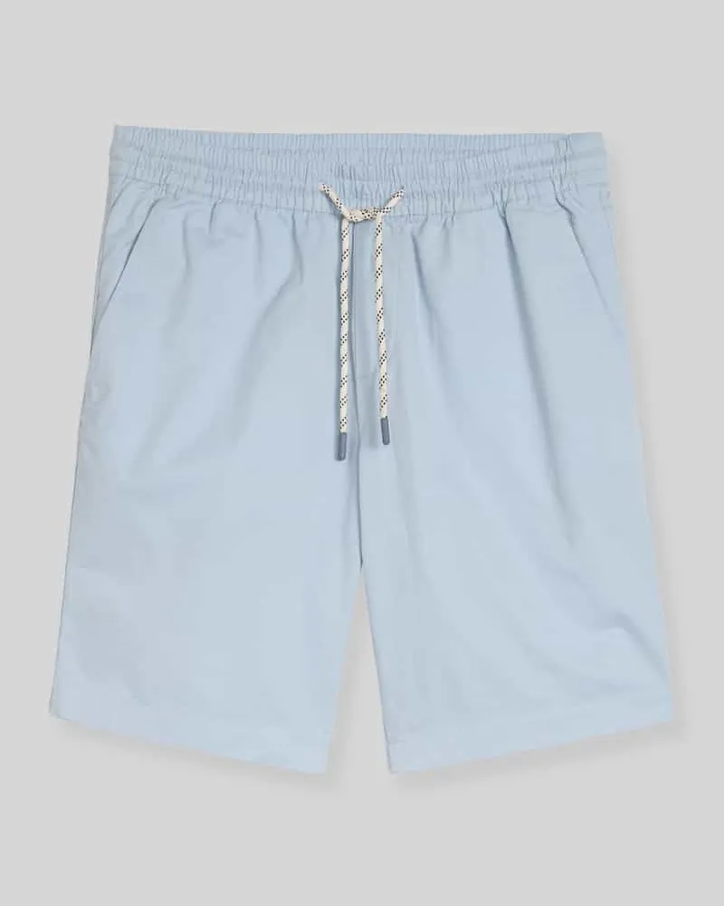 Tom Tailor Regular Fit Sweatshorts aus reiner Baumwolle Hellblau