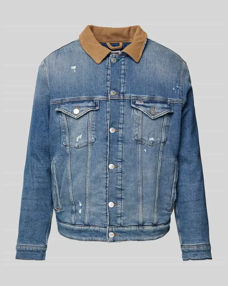 Tommy Hilfiger Jeansjacke im Used-Look Modell 'RYAN Blau