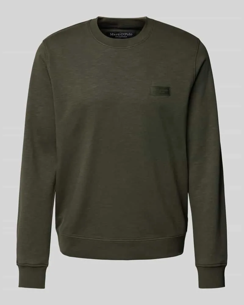 Marc O'Polo Regular Fit Sweatshirt aus Bio-Baumwolle Oliv