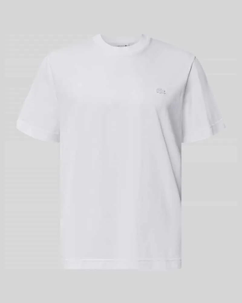Lacoste Regular Fit T-Shirt aus reiner Baumwolle Weiss