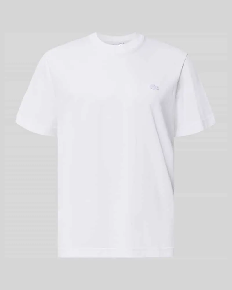 Lacoste Regular Fit T-Shirt aus reiner Baumwolle Weiss