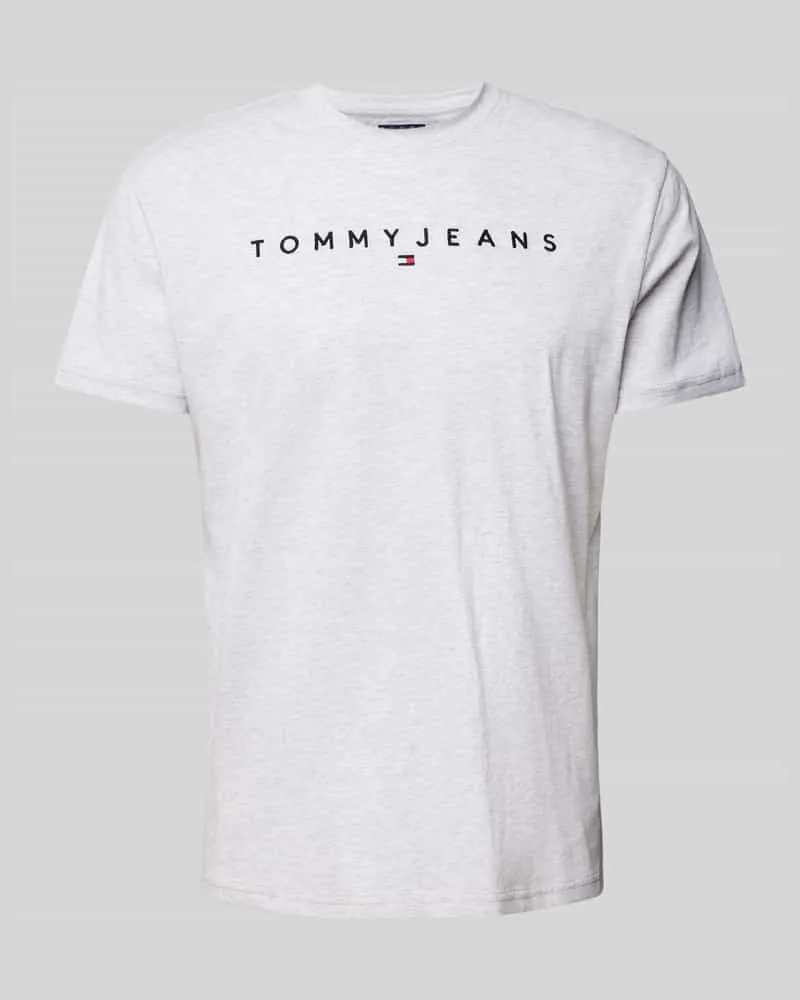 Tommy Hilfiger T-Shirt mit Label-Print Hellgrau
