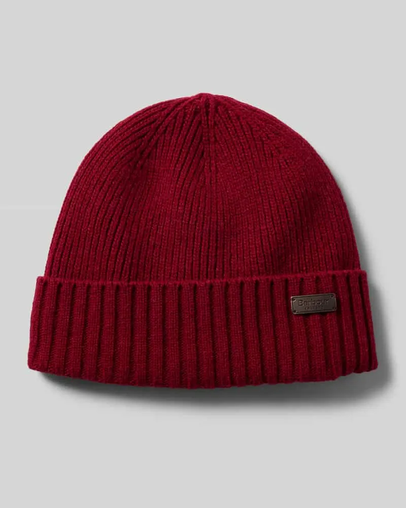 Barbour Beanie aus Woll-Mix Modell 'CARLTON Rot
