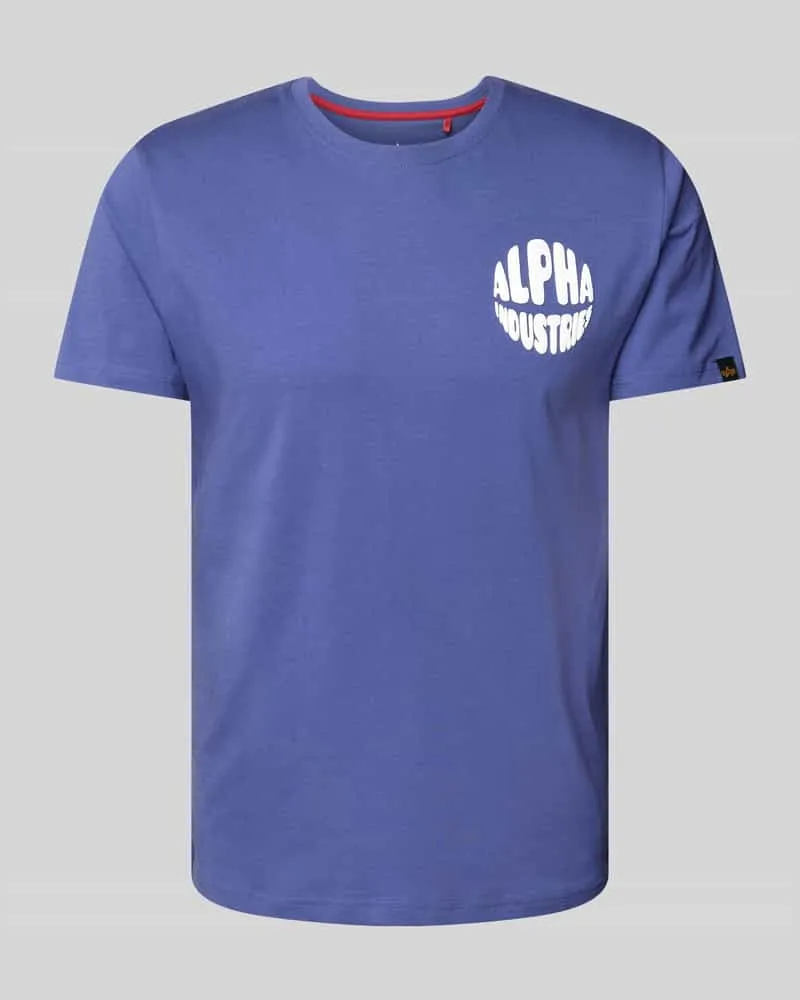 Alpha Industries T-Shirt mit Label-Print Lila