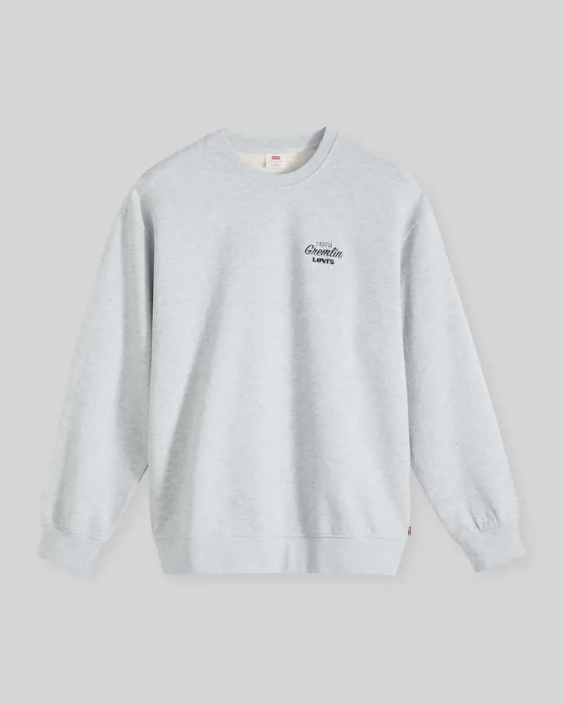 Levi's Regular Fit Sweatshirt mit Rückenprint Hellgrau