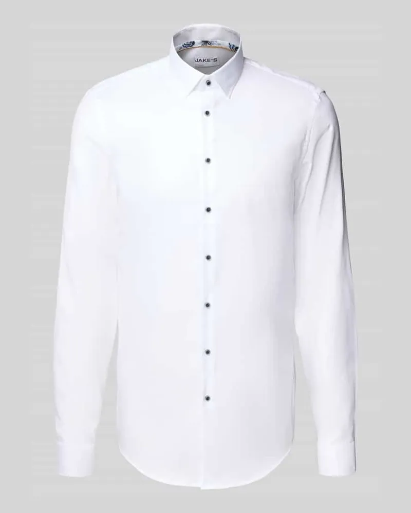 JAKE*S Slim Fit Businesshemd mit extra langem Arm 