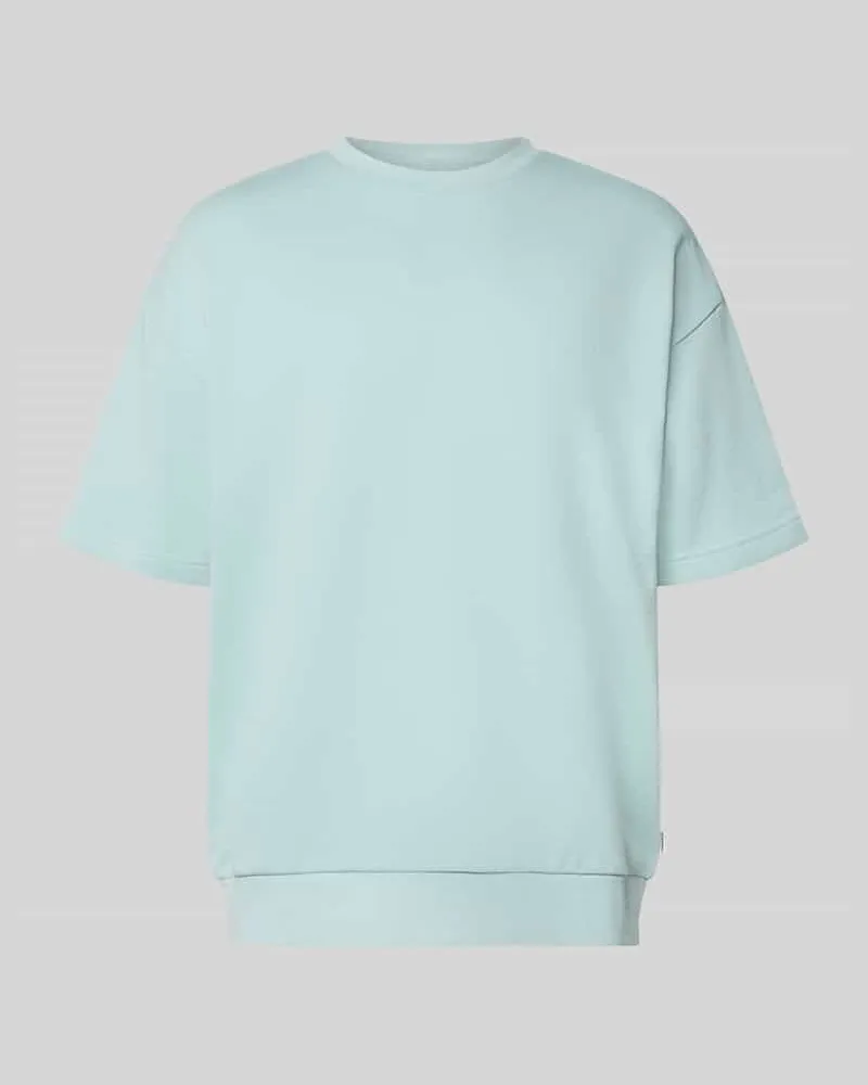 Lindbergh Oversized T-Shirt mit Rundhalsausschnitt Hellblau