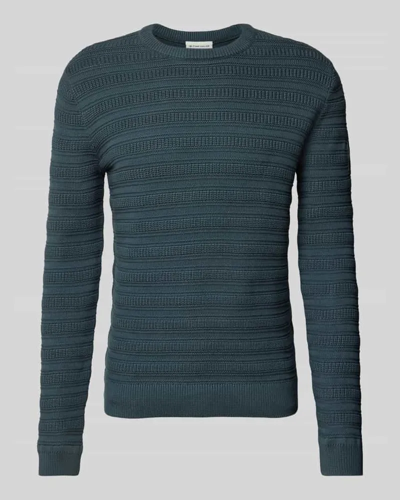 Tom Tailor Regular Fit Strickpullover aus reiner Baumwolle mit Strickmuster 