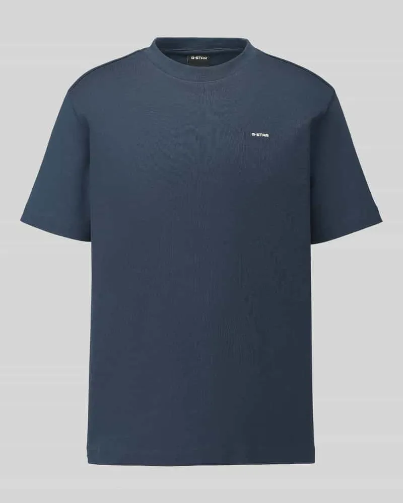 G-STAR RAW T-Shirt mit Logo-Schriftzug Blau