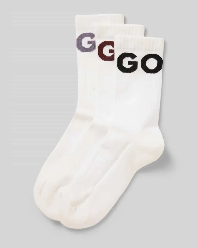 HUGO BOSS Socken aus Baumwoll-Mix im 3er-Pack Modell 'ICONIC Weiss