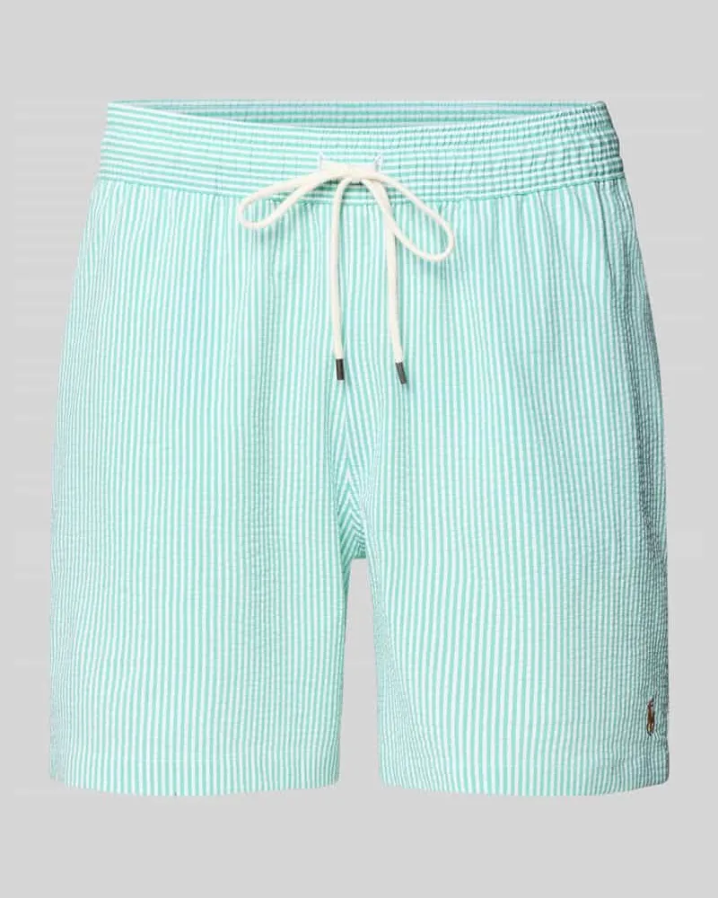 Ralph Lauren Regular Fit Badeshorts aus Baumwoll-Mix Modell 'TRAVELER Mint