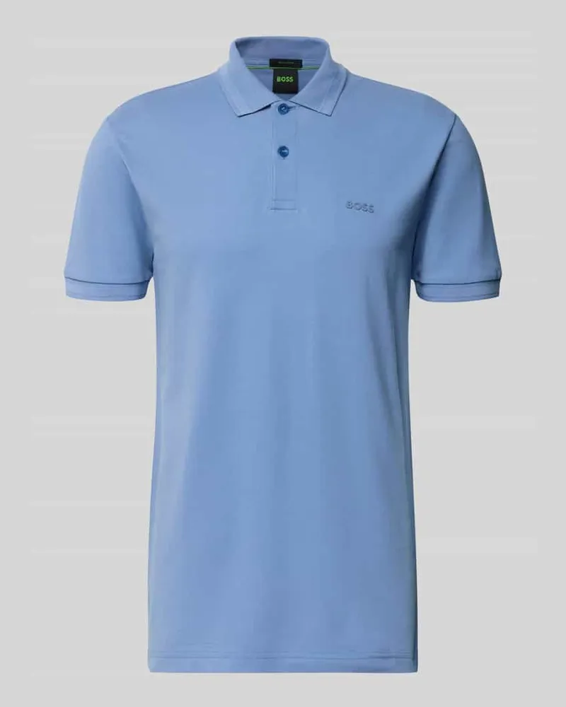 HUGO BOSS Regular Fit Poloshirt aus reiner Baumwolle Modell 'PIO Blau
