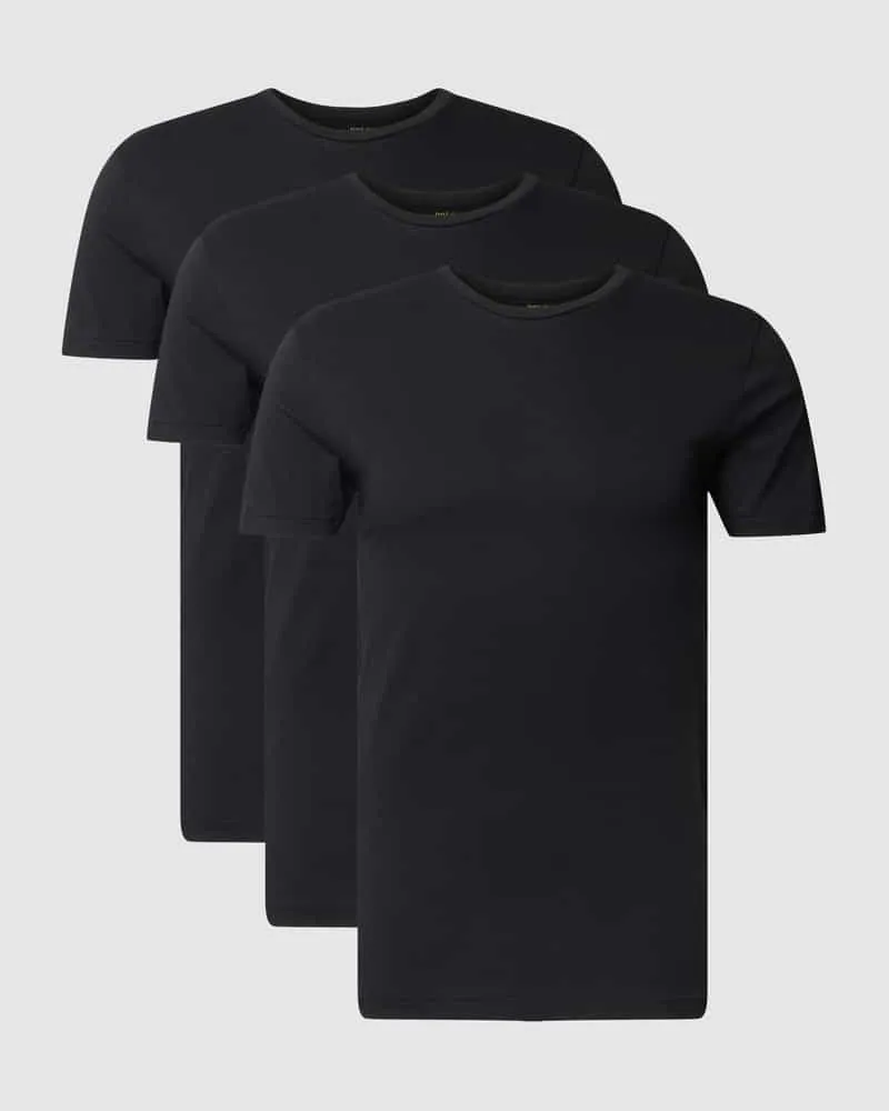 Ralph Lauren T-Shirt mit Logo-Stitching im 3er-Pack 