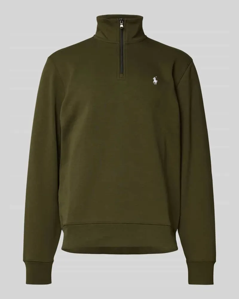 Ralph Lauren Regular Fit Troyer mit Troyer-Kragen Modell 'Double Oliv