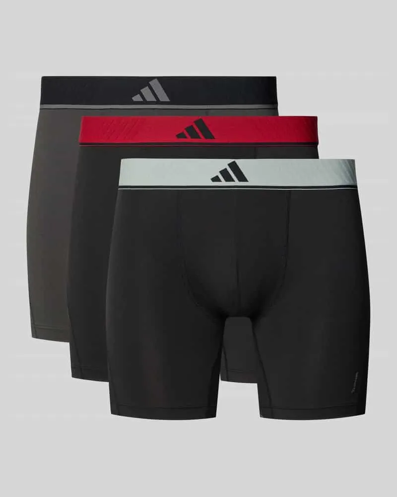 adidas Trunks im 3er-Pack mit elastischem Logo-Bund Hellgrau