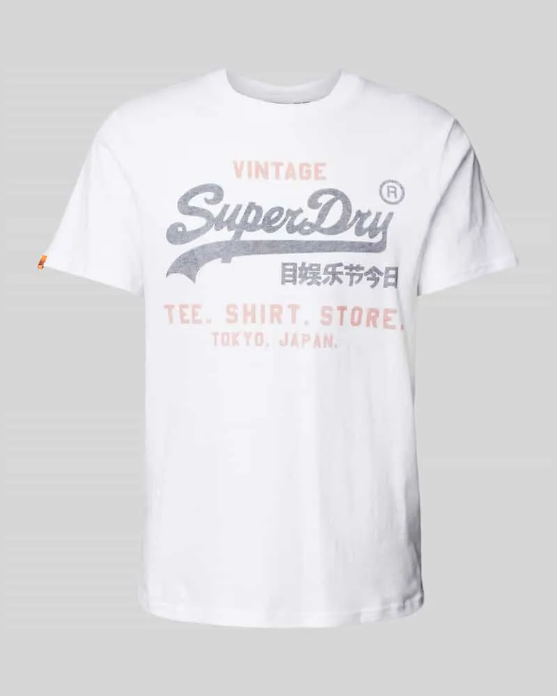 Superdry. Relaxed Fit T-Shirt mit Label-Print 