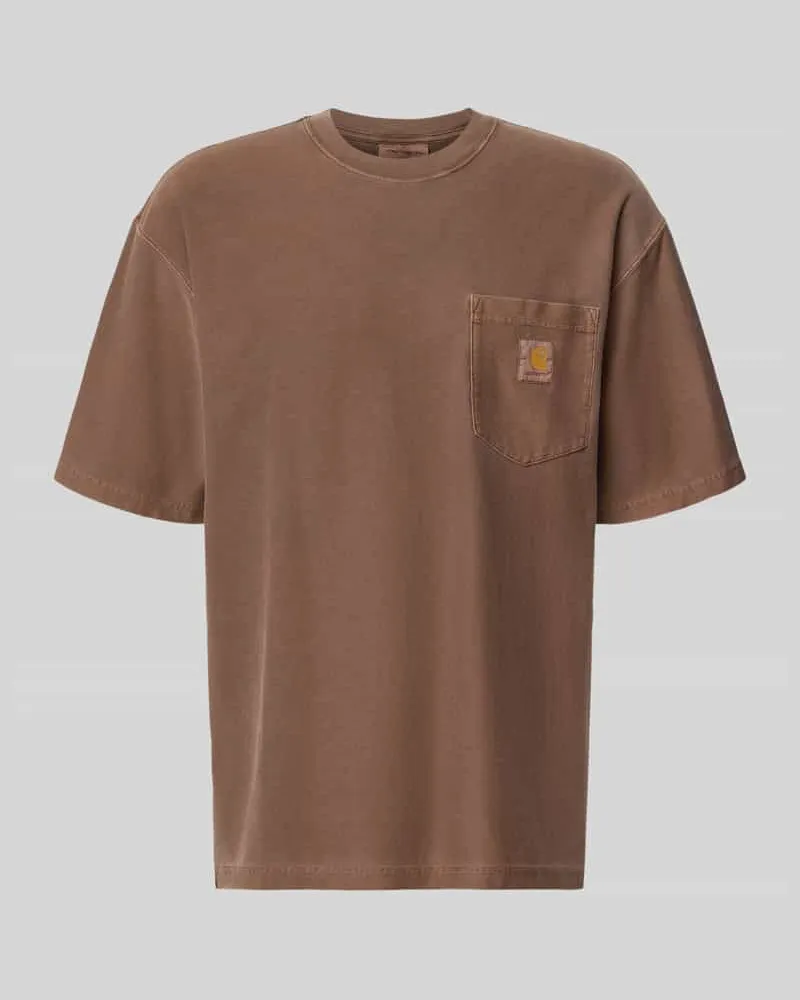 Carhartt WIP Regular Fit T-Shirt aus reiner Baumwolle Modell 'Loose Pocket Mittelbraun