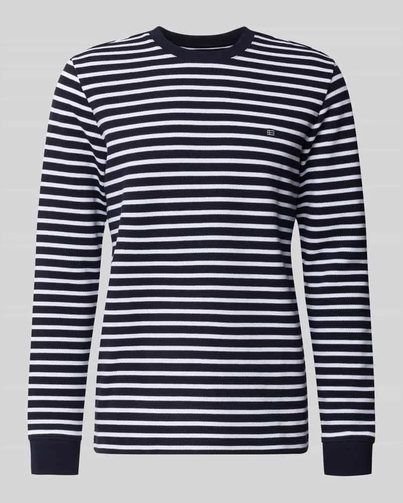 Christian Berg Regular Fit Langarmshirt aus Baumwoll-Mix Marine