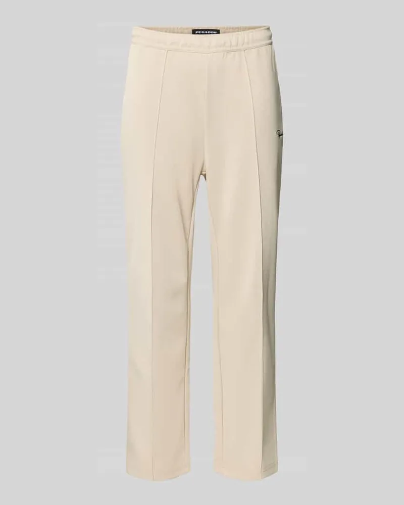 PEGADOR Sweatpants mit Label-Stitching Modell 'Motus Track Pants Ecru