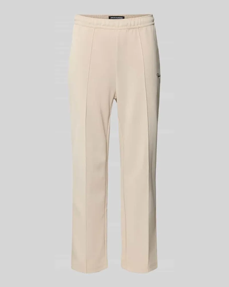 PEGADOR Sweatpants mit Label-Stitching Modell 'Motus Track Pants Ecru