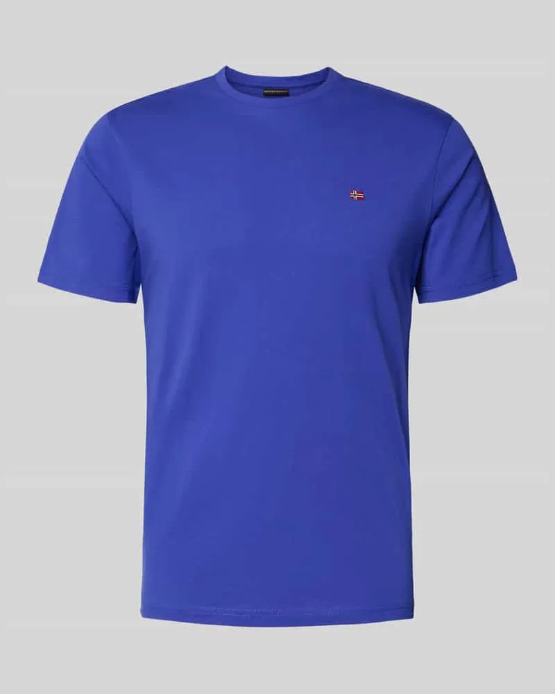 Napapijri T-Shirt mit Label-Stitching und Rundhalsausschnitt 