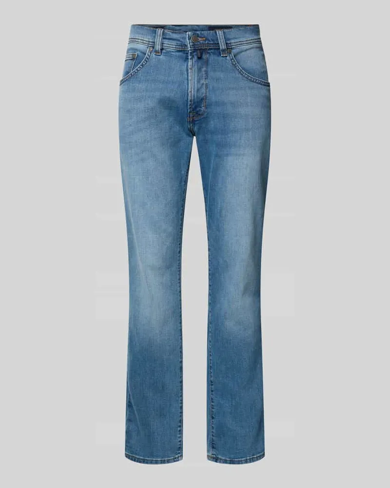 Pierre Cardin Regular Fit Jeans mit Eingrifftaschen Modell 'Dijon Hellblau