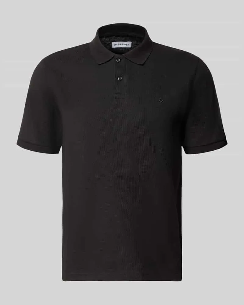 Jack & Jones Regular Fit Poloshirt mit Baumwoll-Anteil Modell 'Austin Black