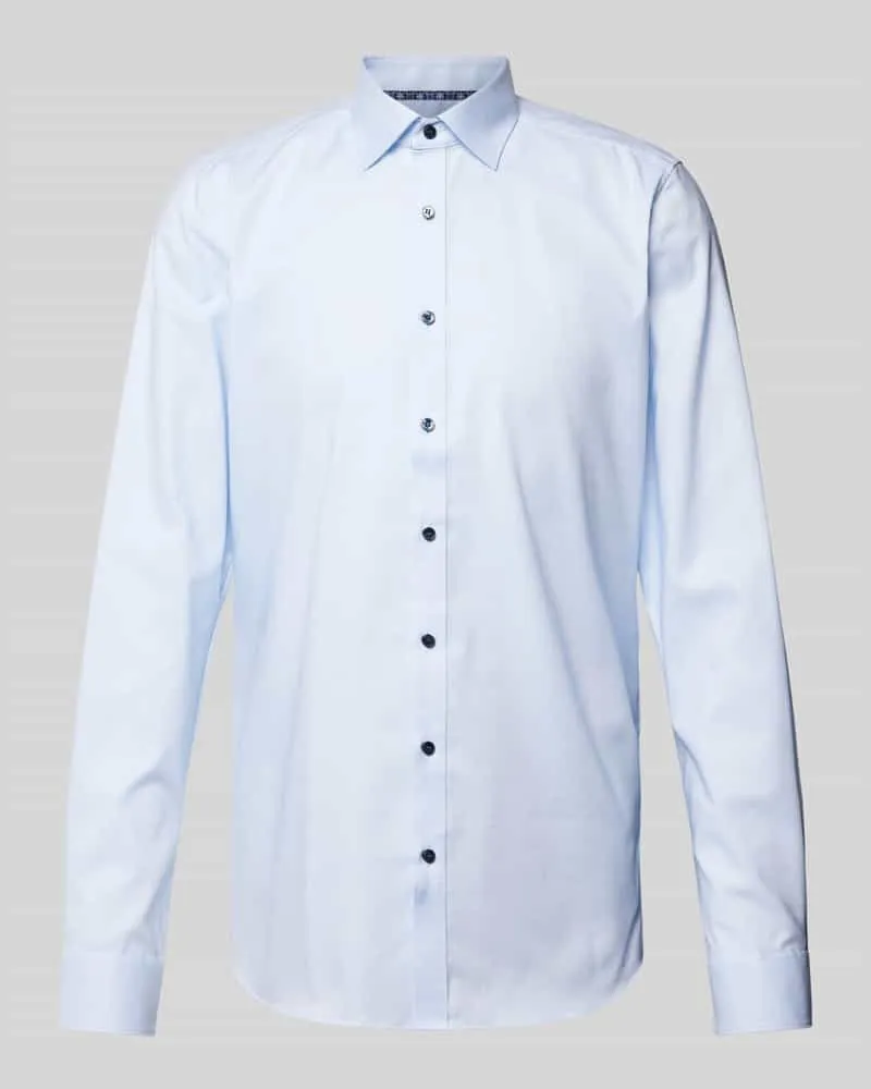 Olymp Slim Fit Businesshemd aus reiner Baumwolle mit extralangem Arm Bleu