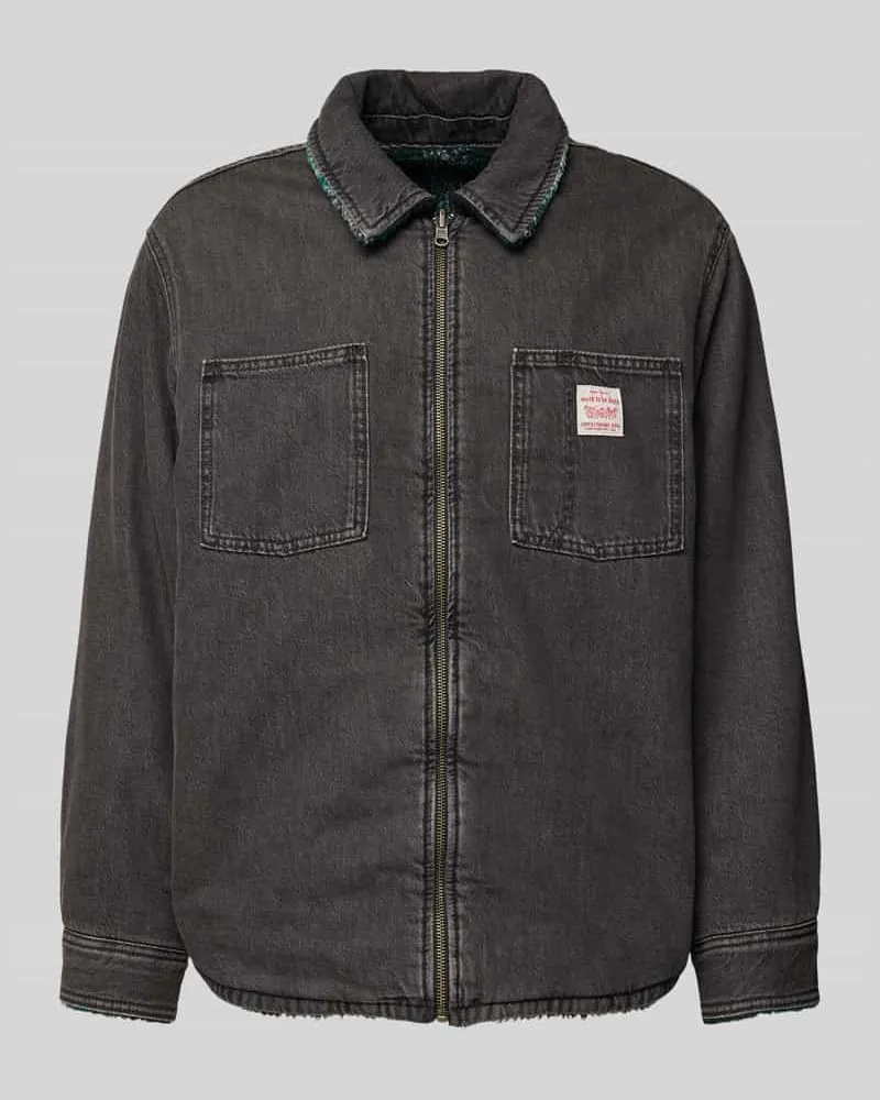 Levi's Jeans- Wendejacke mit Label-Patch 